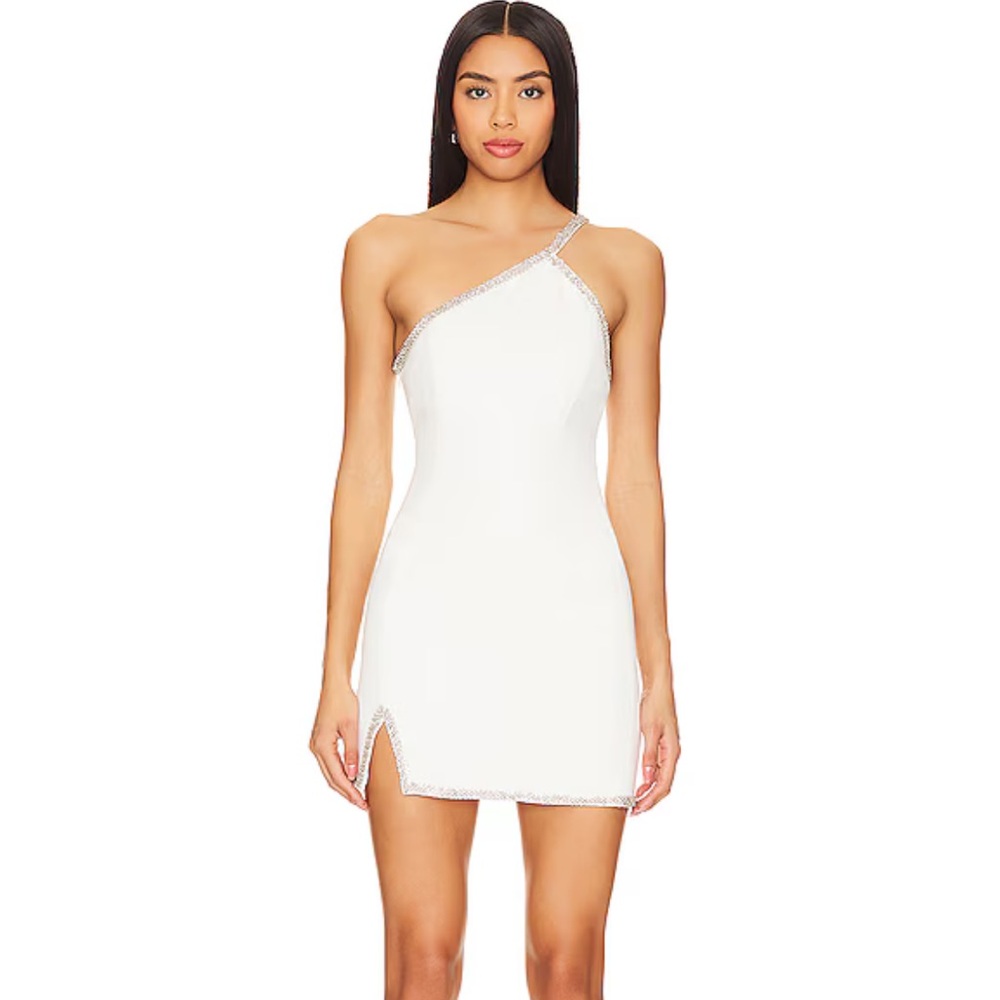 Lovers and Friends Cosette white embellished mini dress